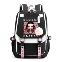 Cute Cartoon Kamado Nezuko Backpack Girls Boys School Large Capacity Zipper Backpacks Fashion Laptop Backpacks 1
