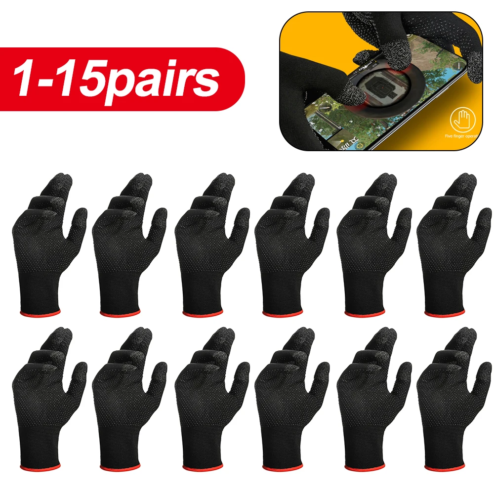 1-15pairs Hand Cover Game Controller for PUBG Gaming Finger Thumb Sleeve Gloves
