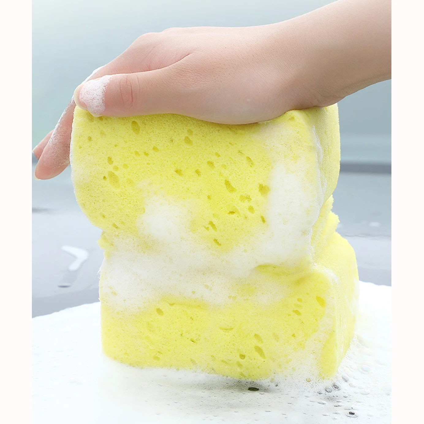 1pc Large Car Washing Supplies Multi Foam Coral Sponge Coffee Car Washing Sponge Car Washing Tools Sponge Cleaning Accessories 2