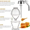 Acrylic Honey Dispenser Honey Jar Honey Pot Storage Containers Clear Syrup Jar Storage Bottle Kitchen Tools Portable Storage Pot 4