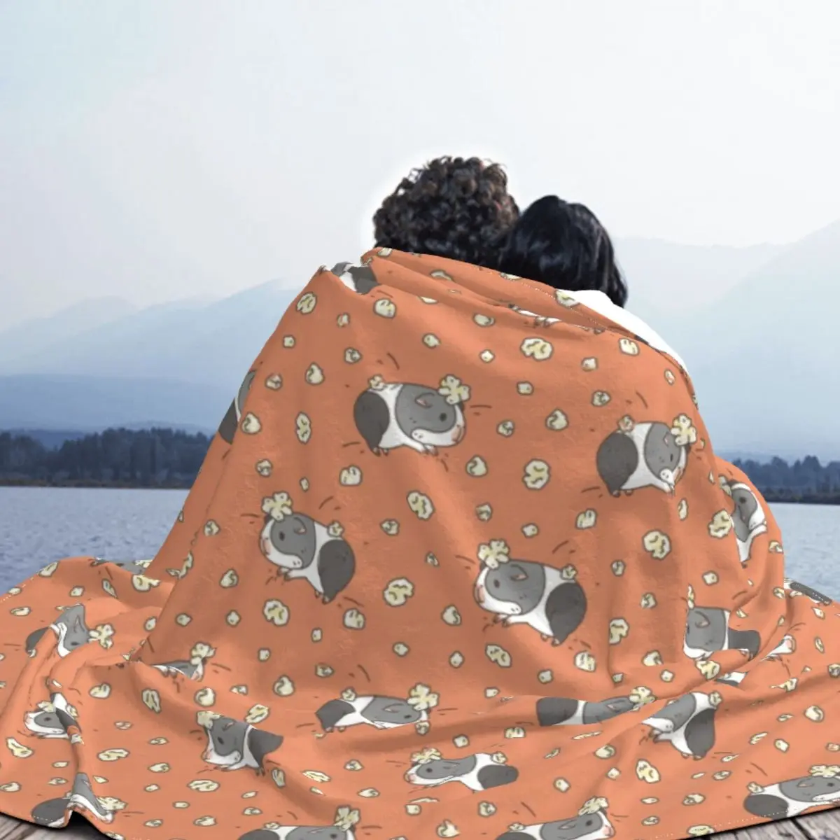 Guinea Pig Popcorning Blanket kawaii cute cartoon animal Flannel Throw Blankets Bedroom Sofa Personalised Soft Warm 