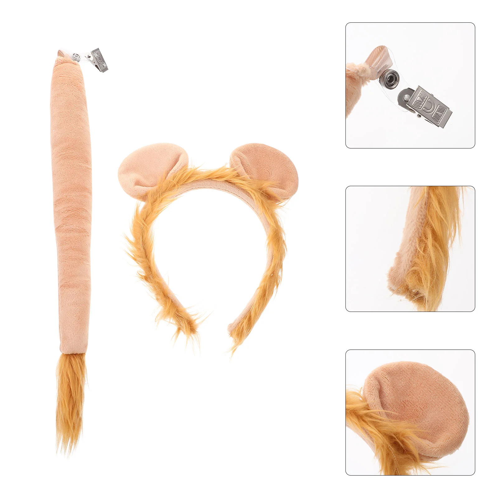 

Dress Lion Headband Set Child Stuffed Animals for Girls Tail Fabric Kids Costume Accessories
