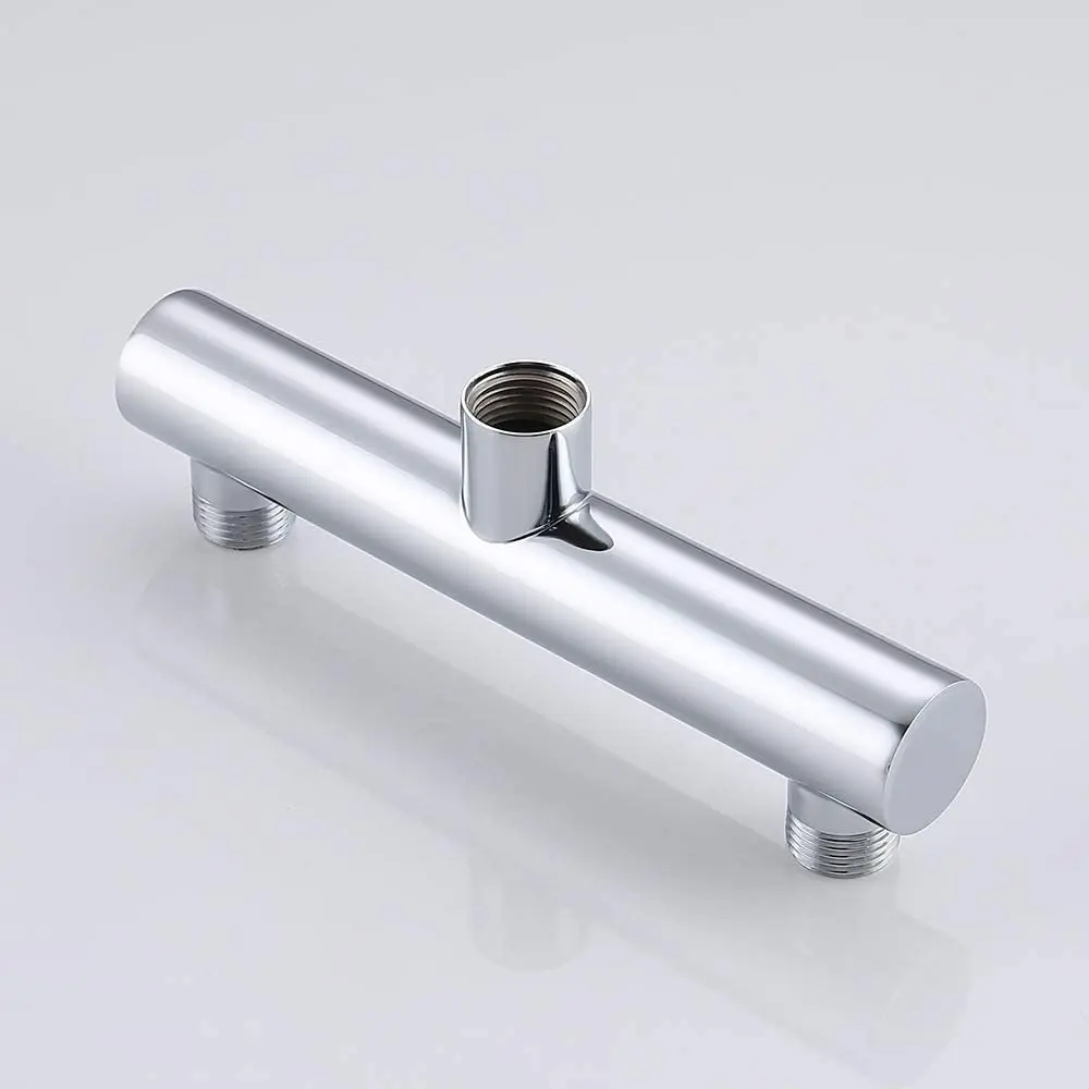 Shower Head Double Outlet Manifold Diverter for Dual Sprayer Shower Arm Chrome/Brushed Nickel