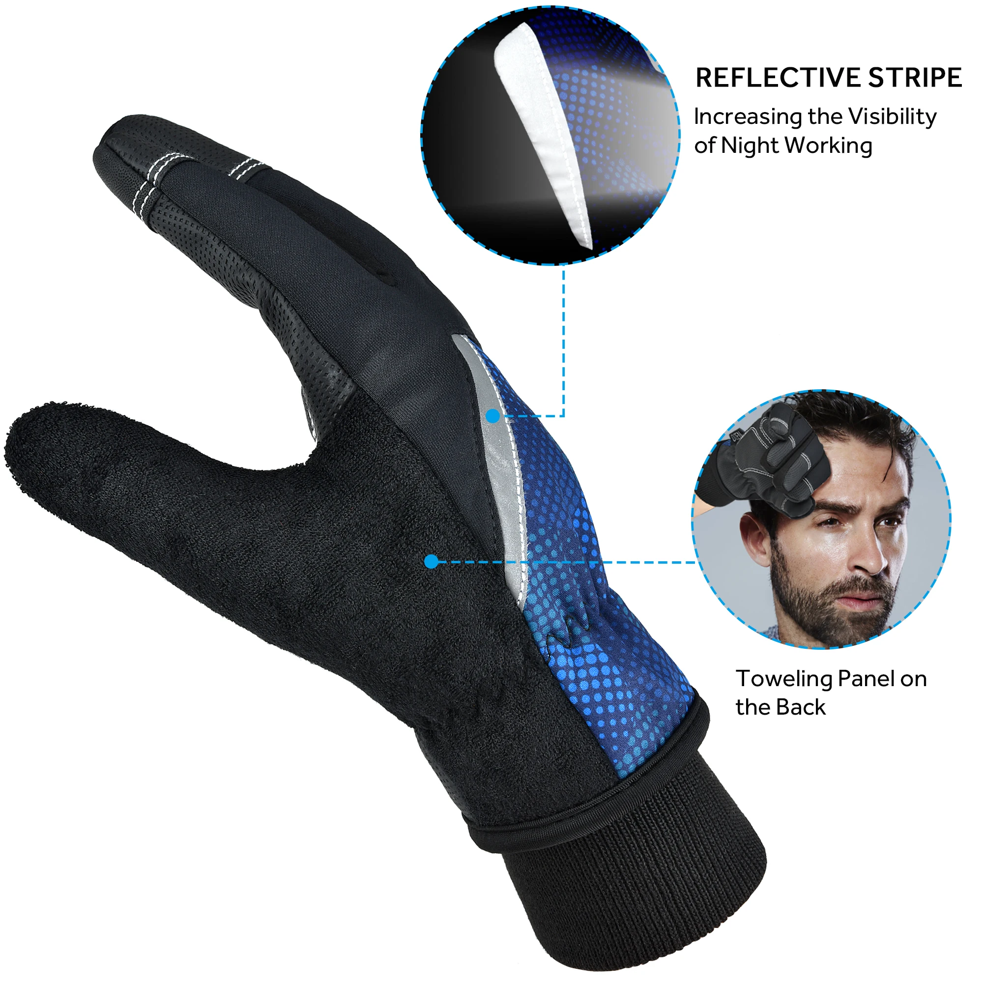 Waterproof and Windproof Work Gloves for Men and Women, Thinsulate Touchscreen Insulation Gloves, Winter Gloves, C40, 3M, 1 Pair 5