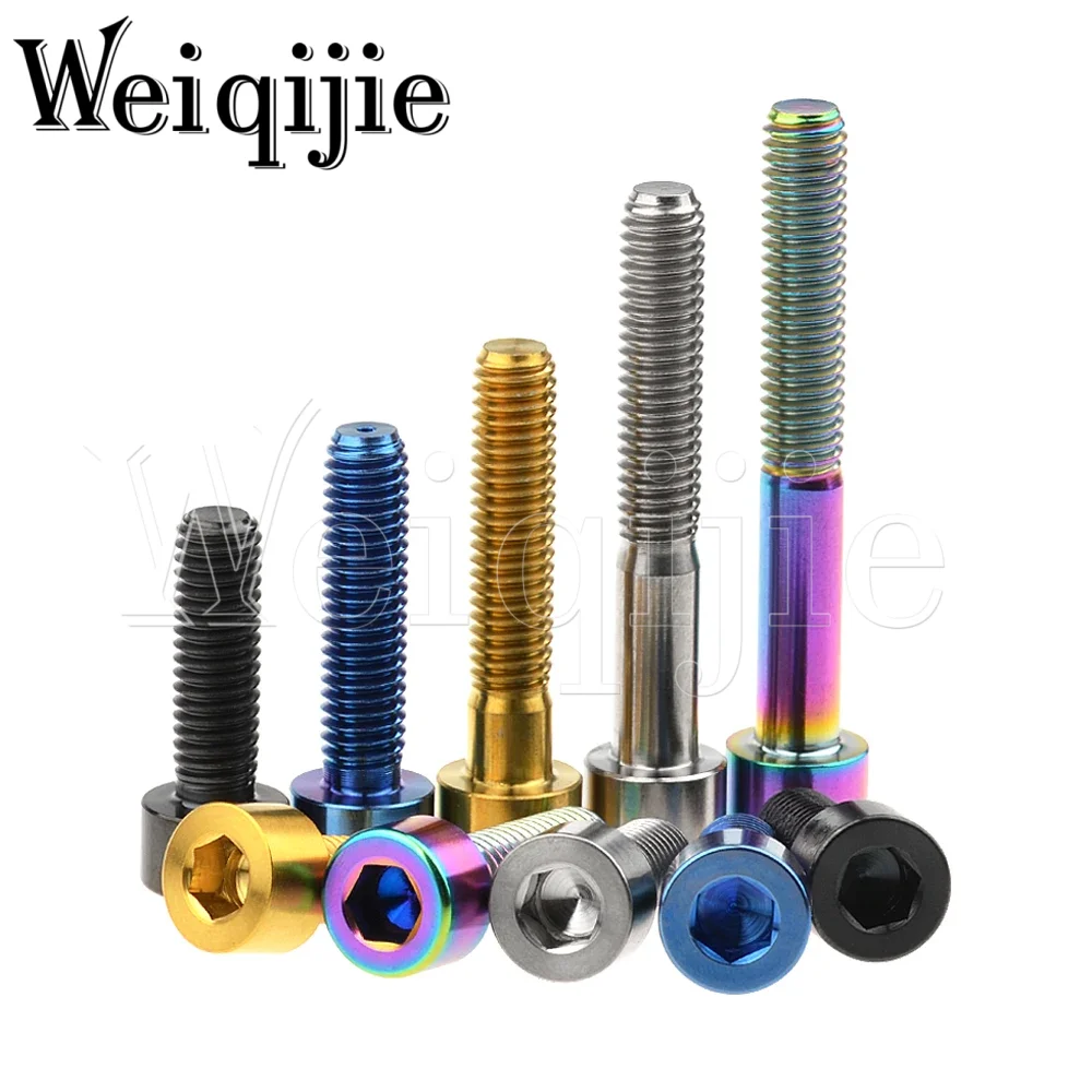 Titanium Bolts M5/M6X10/12/15/16/18/20/23/25/30/35/40/45/50/55/60/65mm Seatpost Overhead Brake Allen Key Screw for Bike