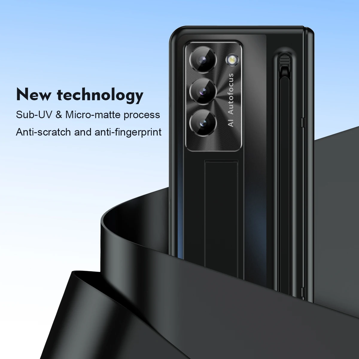 Étui de Protection à charnière antichoc pour Samsung Galaxy Z Fold 7 6 5 4 5G, avec support de stylo tactile, Film de Protection en verre trempé – Image 2