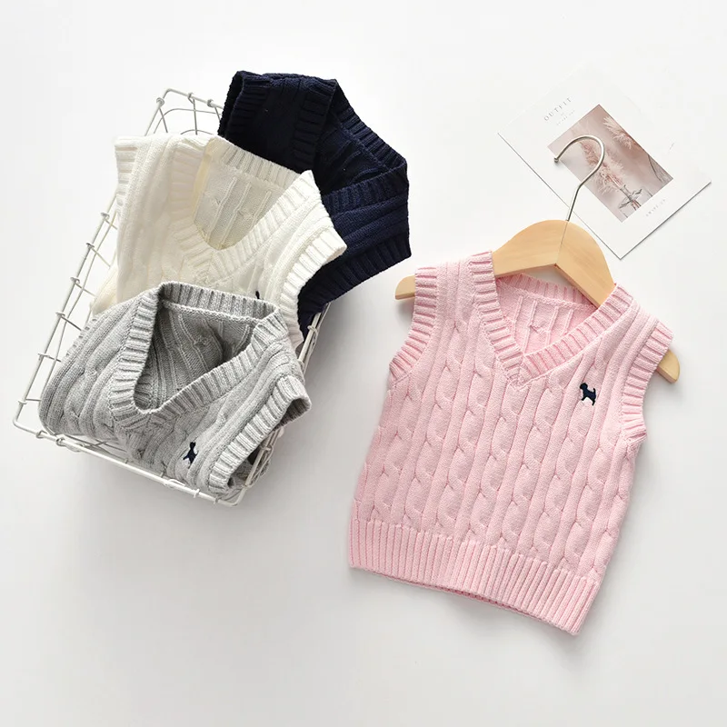 2024 Autumn Winter Infant Girls Tops Cotton Solid Embroidery