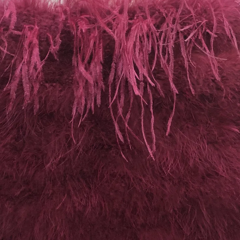 Echte Straußenfederjacke, warme Winter-Herbst-Damenbekleidung, flauschiger Partymantel – Detail 20
