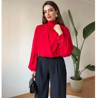 Femmes 2026 nouvelle Perspective dessus de chemise mode ample à manches longues élégant printemps Blouses Chic jeunesse rue voyage Blouses hauts 3
