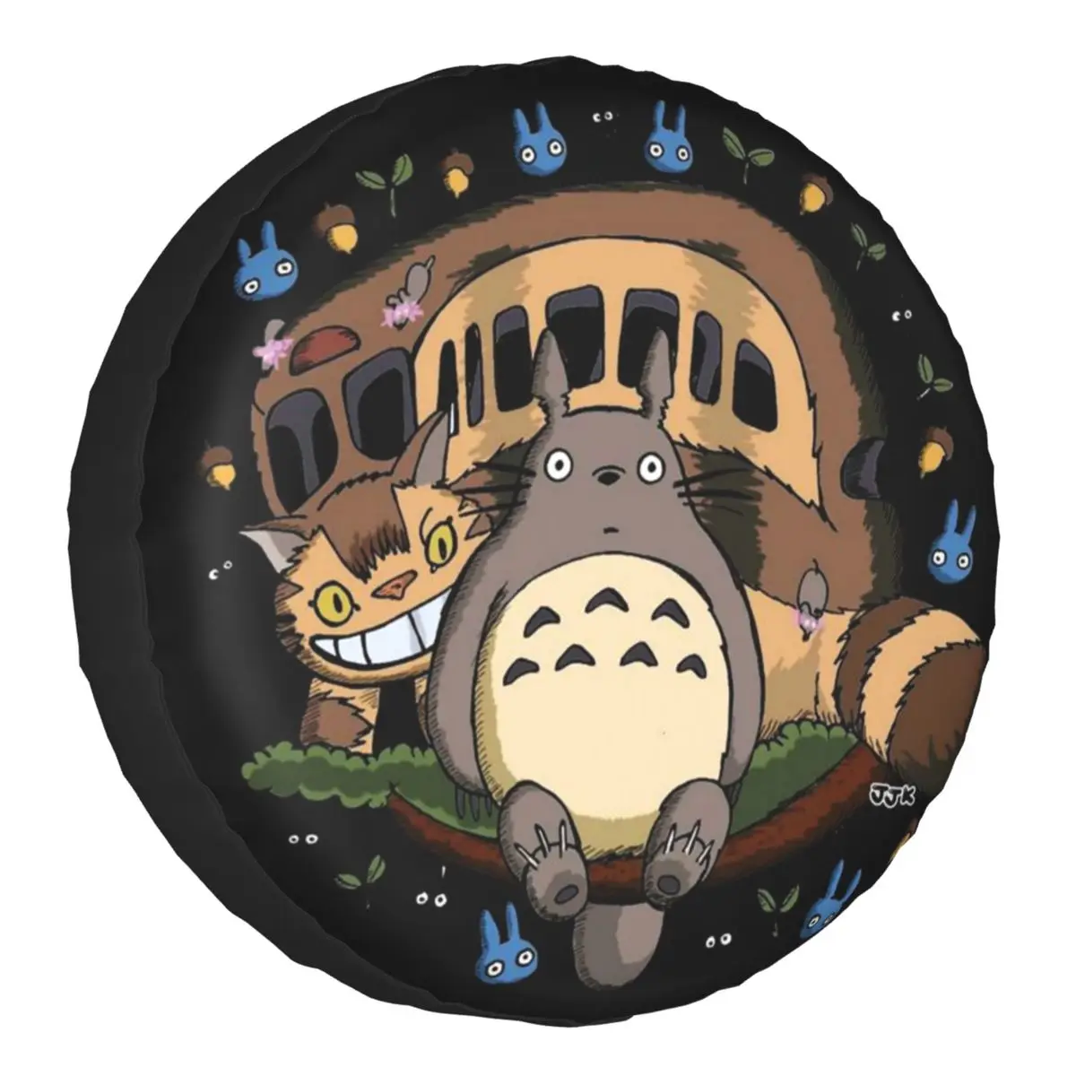 

My Neighbor Totoro Manga Spare Wheel Tire Cover Studio Ghibli Anime For Jeep RV SUV Trailer Vehicle Accessories 14" 15" 16" 17"