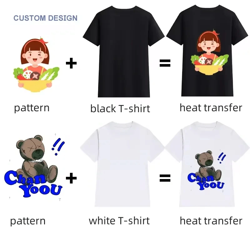 Heat Transfers Design High Frequency Screen Printing Vinyl Stickers For Clothing Personalized Soft Plastisol Pattern