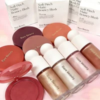Rare Beauty Crème-à-poudre blush, Contouring 3D pour le visage, Bronzer liquide, Highlighter lisse, Ombre à paupières, Waterproof, Éclaircissant, Maquillage Flash 1