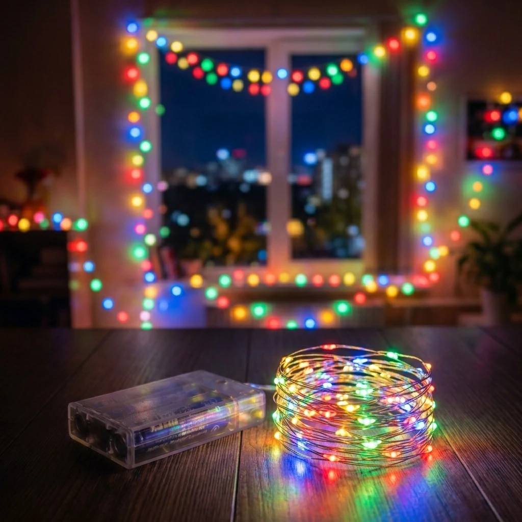 Enchanting LED Fairy String Lights - Battery Powered, Various Color Options, Ideal for Indoor and Outdoor Decor