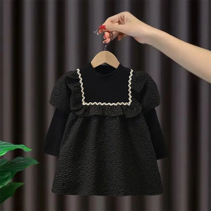 

Детские осенние платья, новое платье принцессы с пузырьковым рукавом, корейские модные детские платья, платье для маленьких девочек