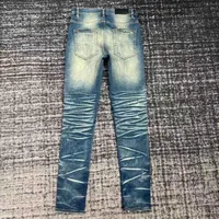 men ripped leather patch distressed mx1 indigo jeans 2