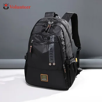VOLUNTEER Zaini per uomo Nuovo computer da viaggio Zaino universitario Uomo Moda Borsa impermeabile di grande capacità di alta qualità 1609-17