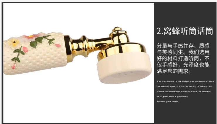 Europe Cable office telephone,Home landline antique Rotation dial number Resin material phones