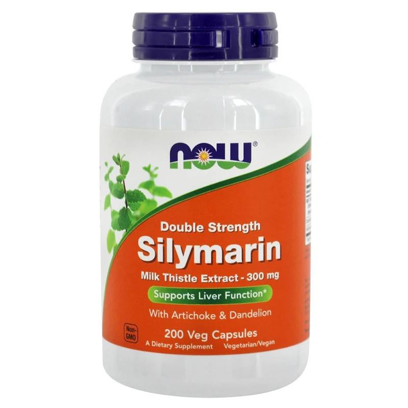 

Free Shipping Double Strength Silymarin Milk Thistle Extract 300 mg Artichoke and Dandelion 200 Vegetarian Capsules