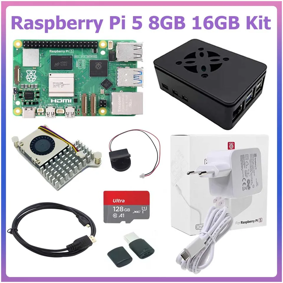 ミニPC Raspberry Pi 5 (16GB) Raspberry Pi5 8GB 16GB Kit Laptop MIni PC Computer,2.4GHz 64bit