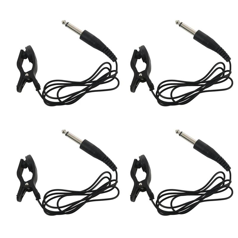 

4X Black Universal Guitar Acoustic Clip On Pickup Piezo Contact Microphone