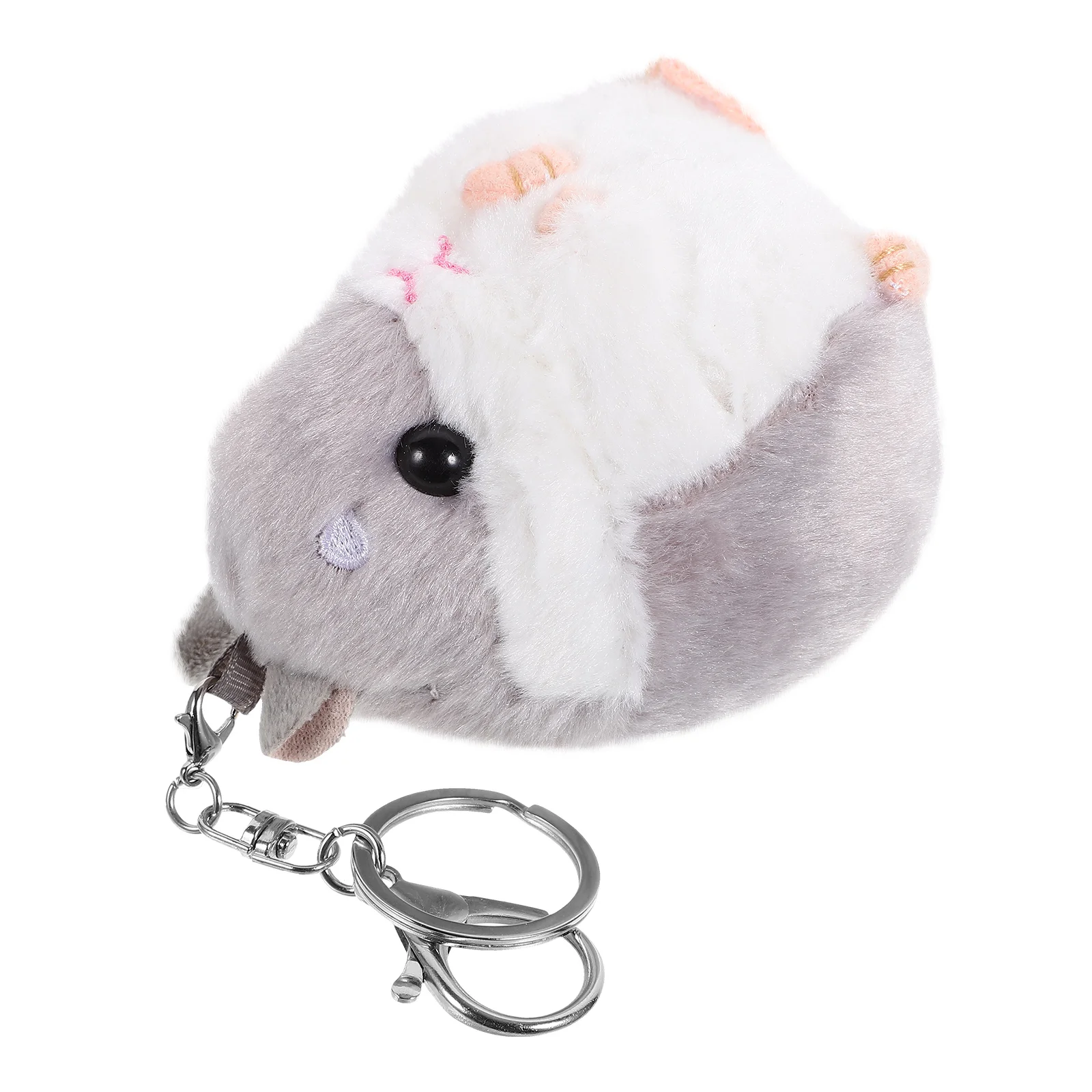 

1pc Plush Hamster Key Chain Backpack Ornaments, Little Plush Key Chain Decoration For The Theme Party, Kindergarten Gift, Candy