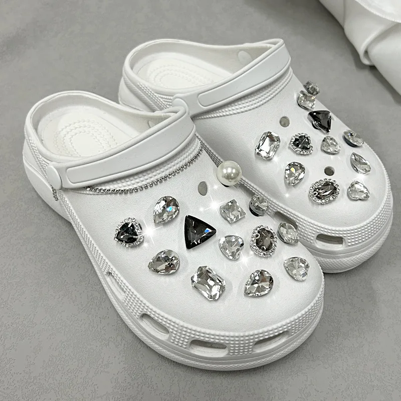 Luxury Rhinestone Pearl Croc Charms Designer DIY Gem Shoes Decaration Charm  for Croc Clogs Kids Women Girls Gifts - AliExpress