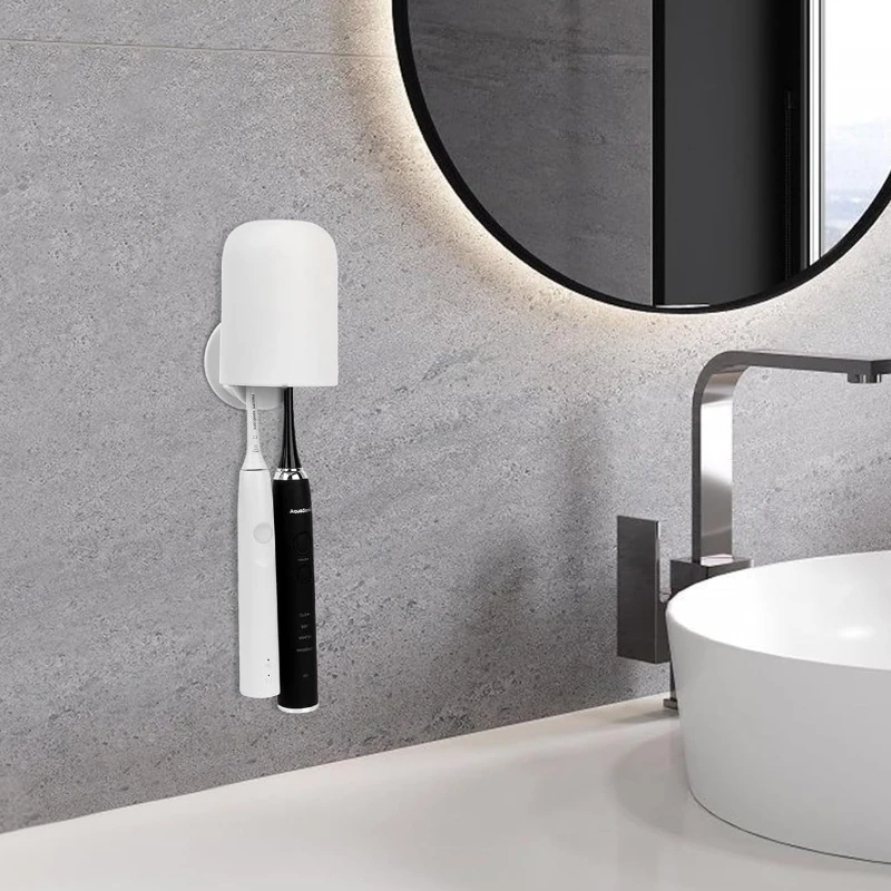 Wall-mounted Toothbrush Holder With Mouthwash Cup Bathroom_voghion.com