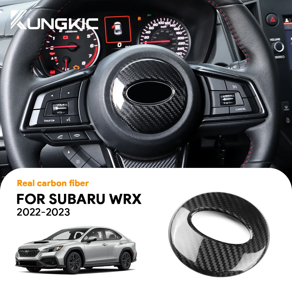 

Центральный чехол на руль автомобиля для Subaru WRX/ WRX STI 2022 2023, наклейка из натурального твердого углеродного волокна, аксессуары для интерьера