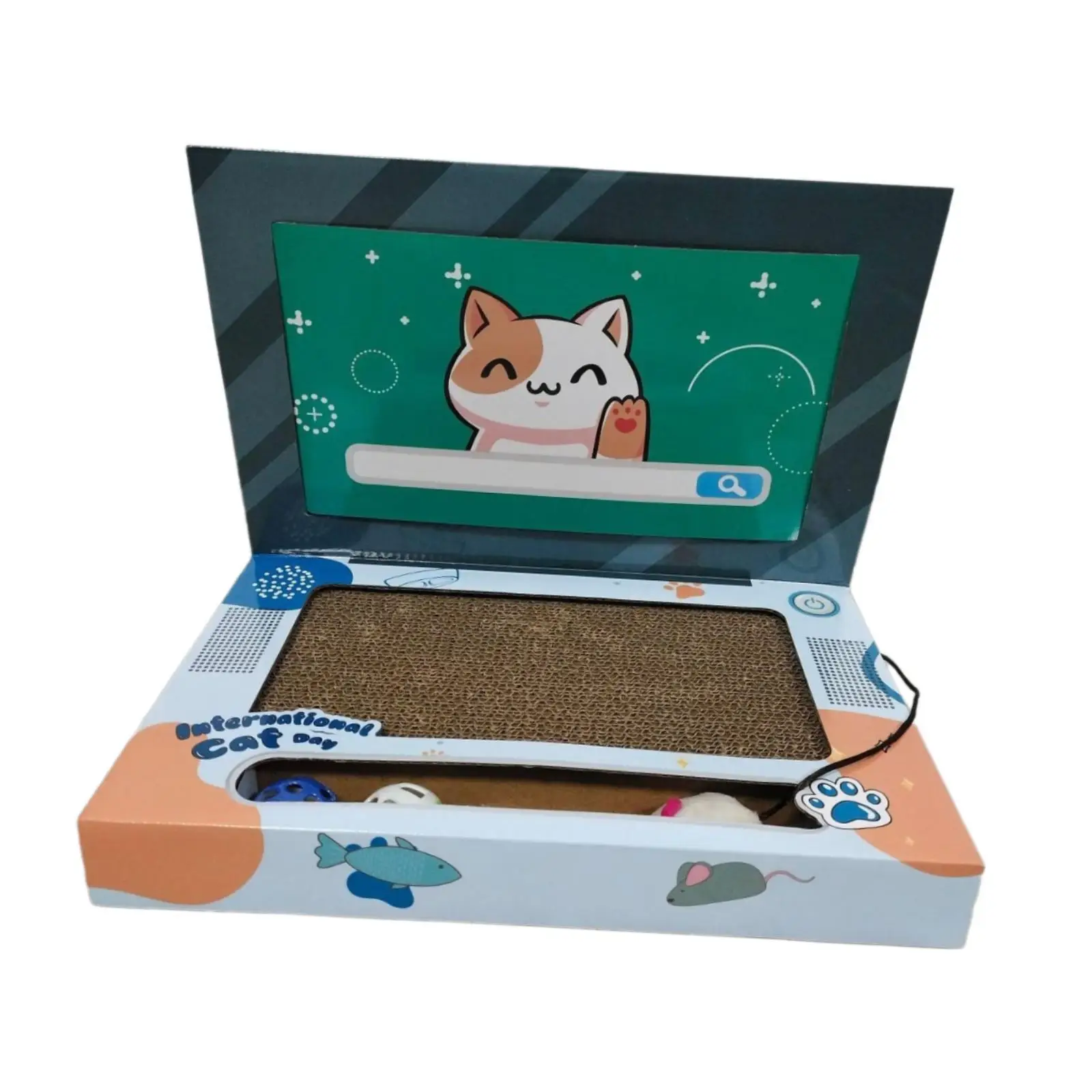 Cat Laptop Scratcher Cardboard Cat Scratcher for Kitten Claw Indoor Cats