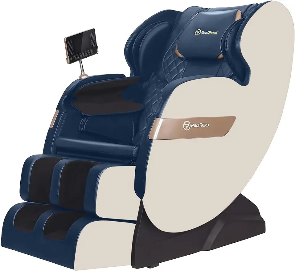 

Real Relax 2024 Massage Chair of Dual-core S Track, Full Body Massage Recliner of Zero Gravity with APP Control, Khaki sofa