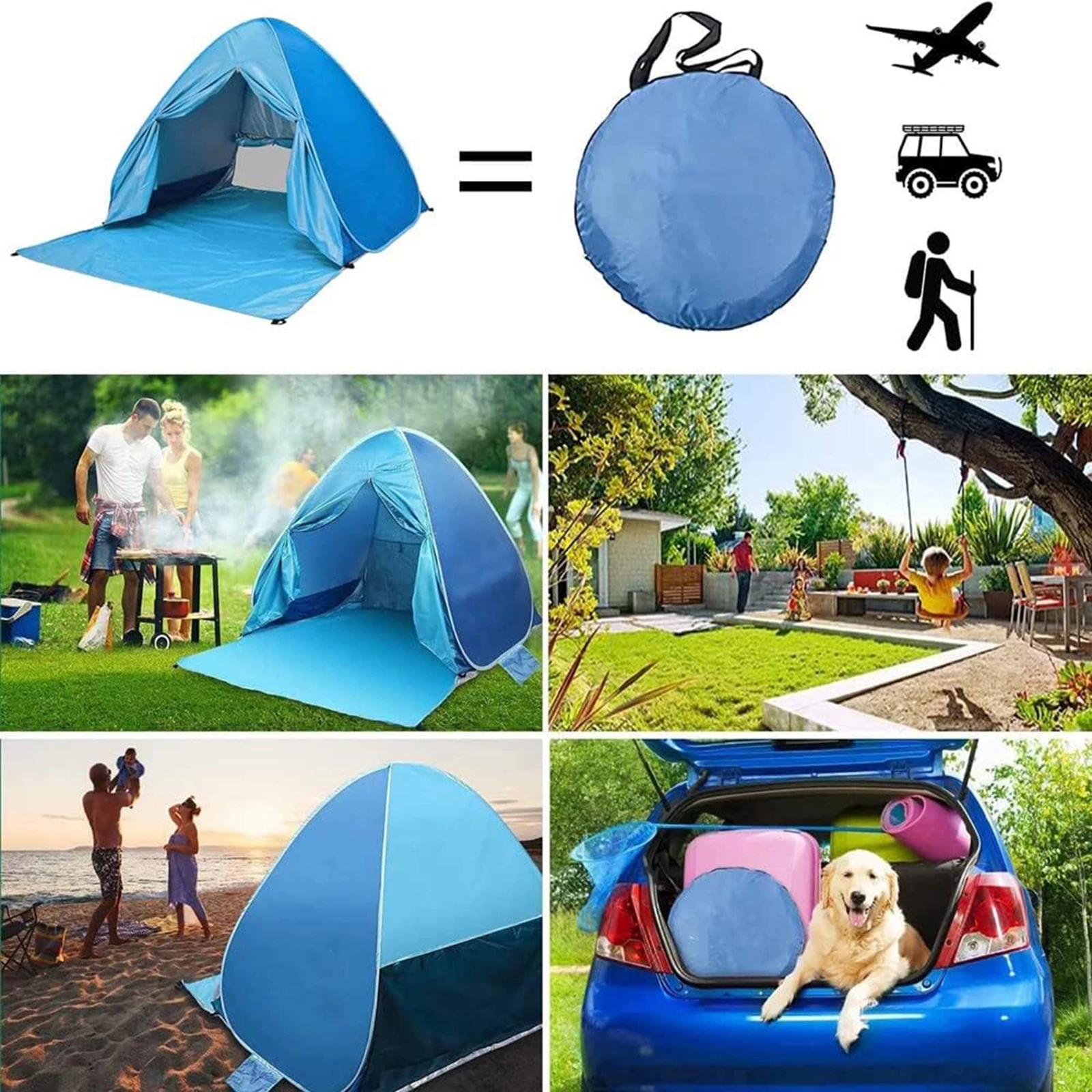 2-3 Person beach cabana tent sun shelter sun shade portable pop-up beach tent outdoor cottage carpa para playa UPF 50+