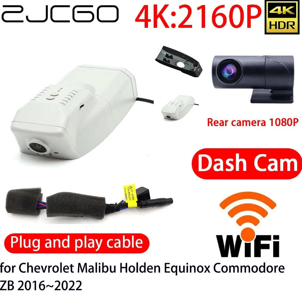 ZJCGO 4K DVR Dash Cam Wifi Front Rear Camera 24h Monitor for Chevrolet ...
