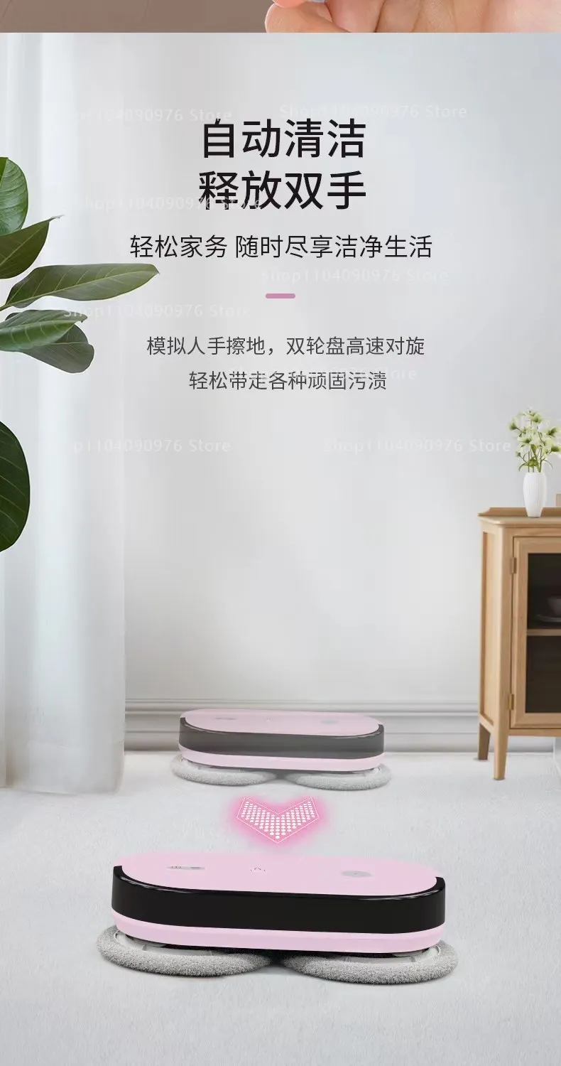Smart Floor Washing Robot with Dual Mop Auto Mopping Self Cleaning and Humidifyi
