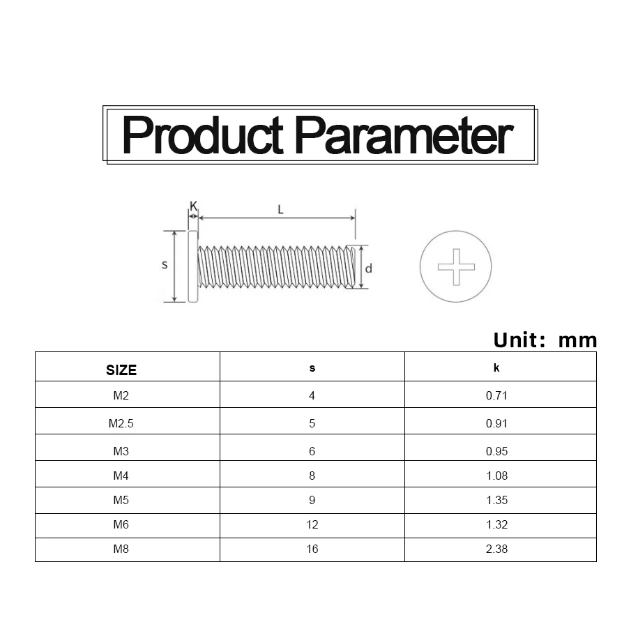 JUIDINTO Cross Ultra Thin Wafer Flat Head Screw M1.2 M1.4 M1.6 M2 M3 M4 M5 Carbon Steel Small Phillips Bolt for Laptop Notebook,flat wafer head screw,phillips flat screw,cross phillips screw,phillips head screw,electronic repair screws,laptop screw kit,computer screw kit