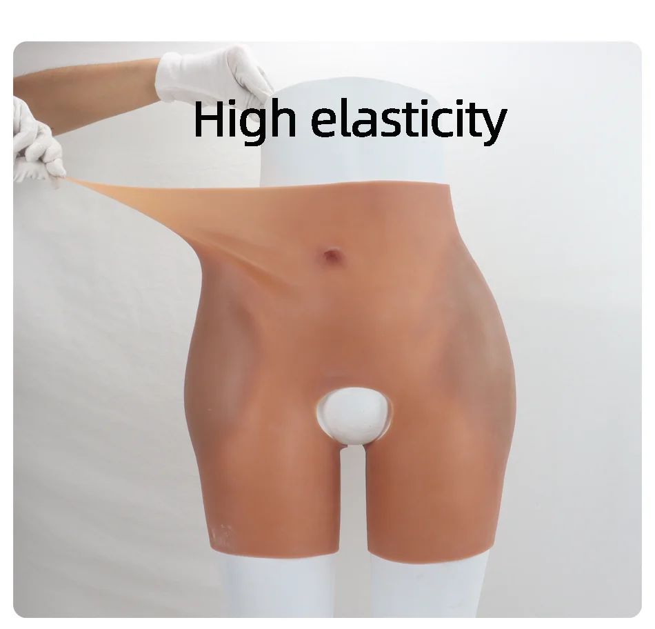 Calça feminina de silicone com abertura na virilha para aumento de glúteos e quadris, modeladora artificial com enchimento, ideal para cosplay de mulheres africanas plus size._voghion.com