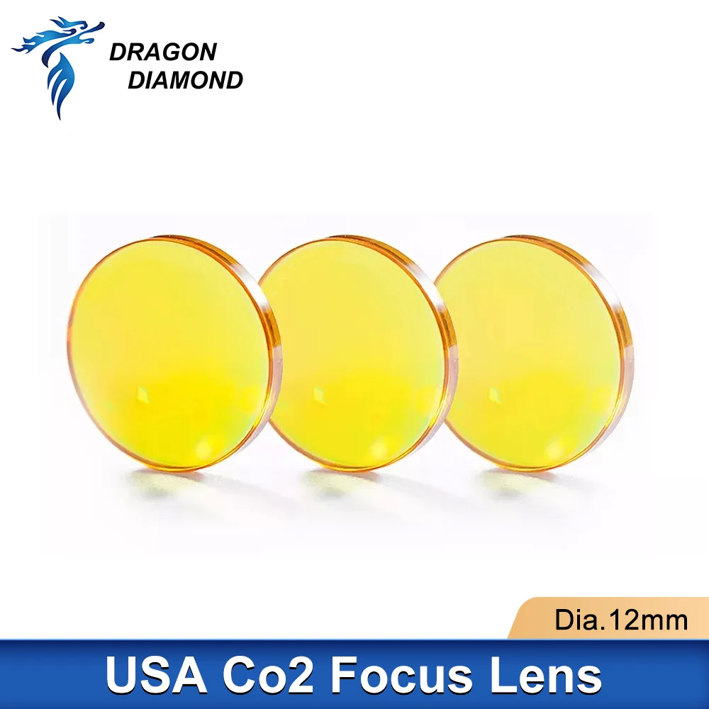 

USA ZnSe Co2 Laser Lens Dia.12mm FL.38.1/50.8/63.5/76.2/101.6mm Focal Length For Laser Cutting Machine