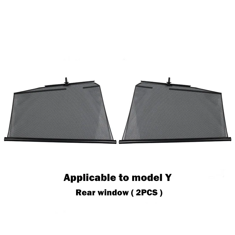 Suitable for Model 3 / Model Y 2017-2021 Car Window Sun Shade Side Window Mesh Automatic Shrink Car Curtain Modification images - 6