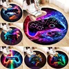 Neon Boy Games Round Carpet Vintage Design Print Living Room Bedroom Cute Washable Home Bedroom Rug Aesthetics Mat Decoration 1