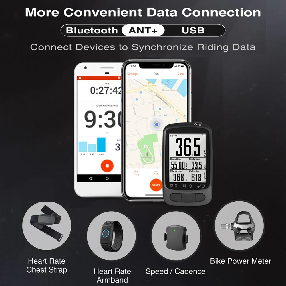 ǰ GPS ũ ǻ   ӵ Ŭ ANT + ̴  ɹڼ  Garmin Bryton IGPSPORT,  ư Ŭ ũ ǻ
