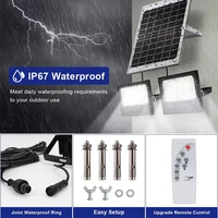 400W Led lumière solaire haute luminosité 2 tête projecteur étanche extérieur jardin applique murale avec panneau solaire en aluminium pour jardin 4