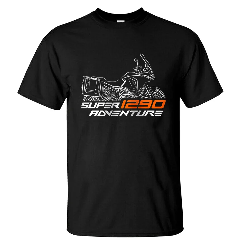 

2024 Men T Shirt Casual KTM 1290 Adventure T-shirt Graphic Summer Short Sleeves 100% Cotton S-3XL Cool Tee