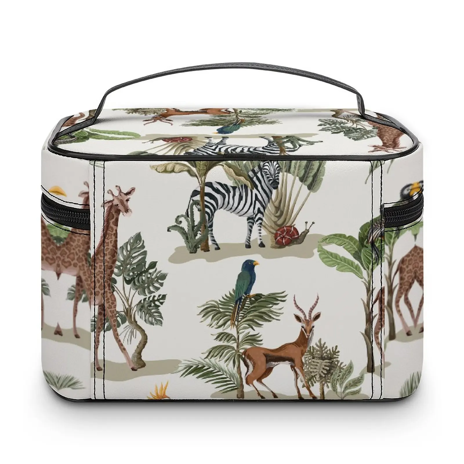 Customized Pattern Makeup Bag Zoo Print Travel Makeup Bag Women Multifunction Cosmetic Bag Toiletries Organizer Storage Wash Bag