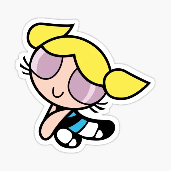 Bubble Princess Powerpuff Girls 5PCS Stickers for Car Window Print Laptop Kid Room Art Home Water Bottles Cute Bumper