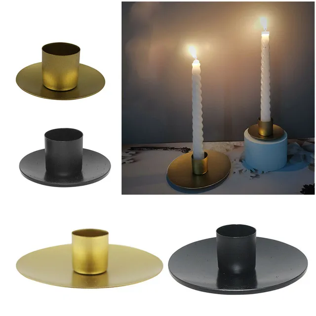 Simple Golden Candle Holders Metal Desktop Candlestick For Wedding Party Festival Candelabra Art Gifts Home Decor Candle Holders 1