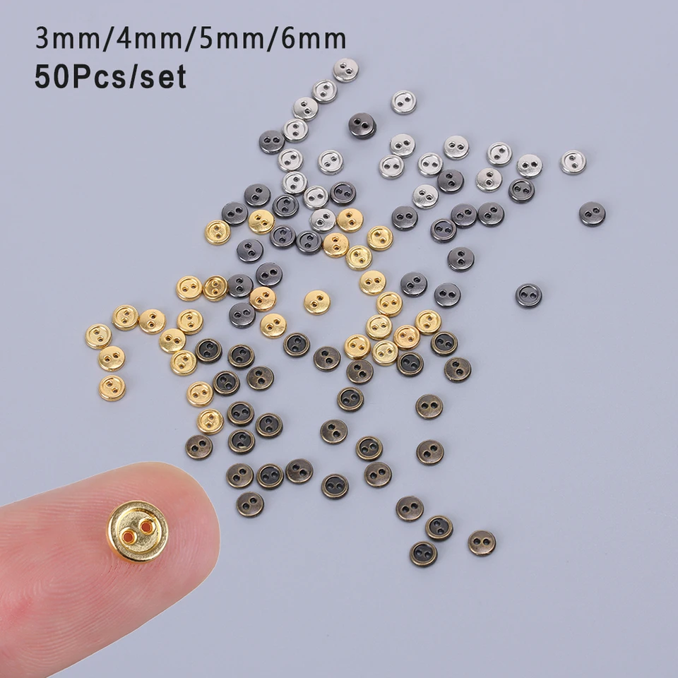 Boutons Métal 5mm - Lot De 1 - 4 Couleurs Dispo - Bronze - Pour Vêtements/poupées