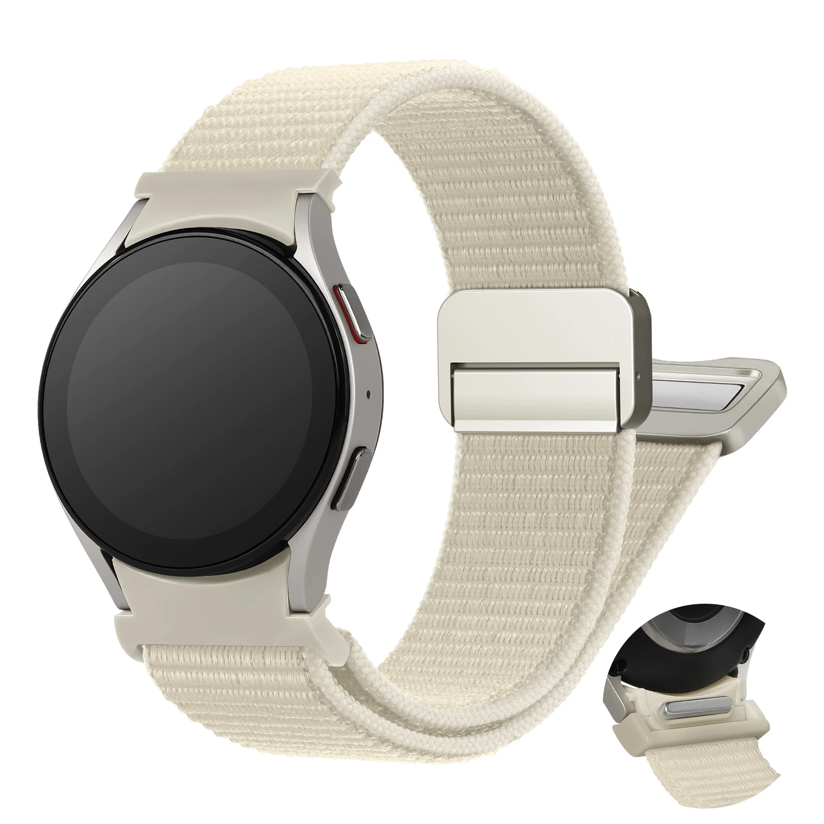 Magnetic Nylon No-Gap Smartwatch Bracelet Strap