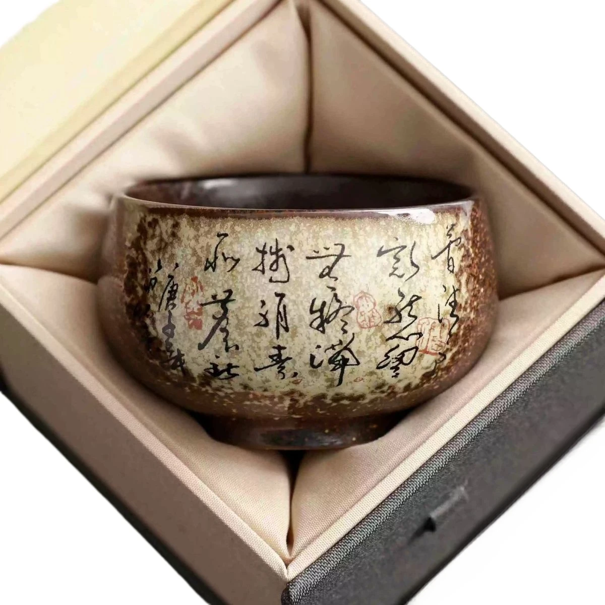 Original ore retro kiln transformed tea cup coarse pottery tea cup large single ceramic household kung fu setSingleCup