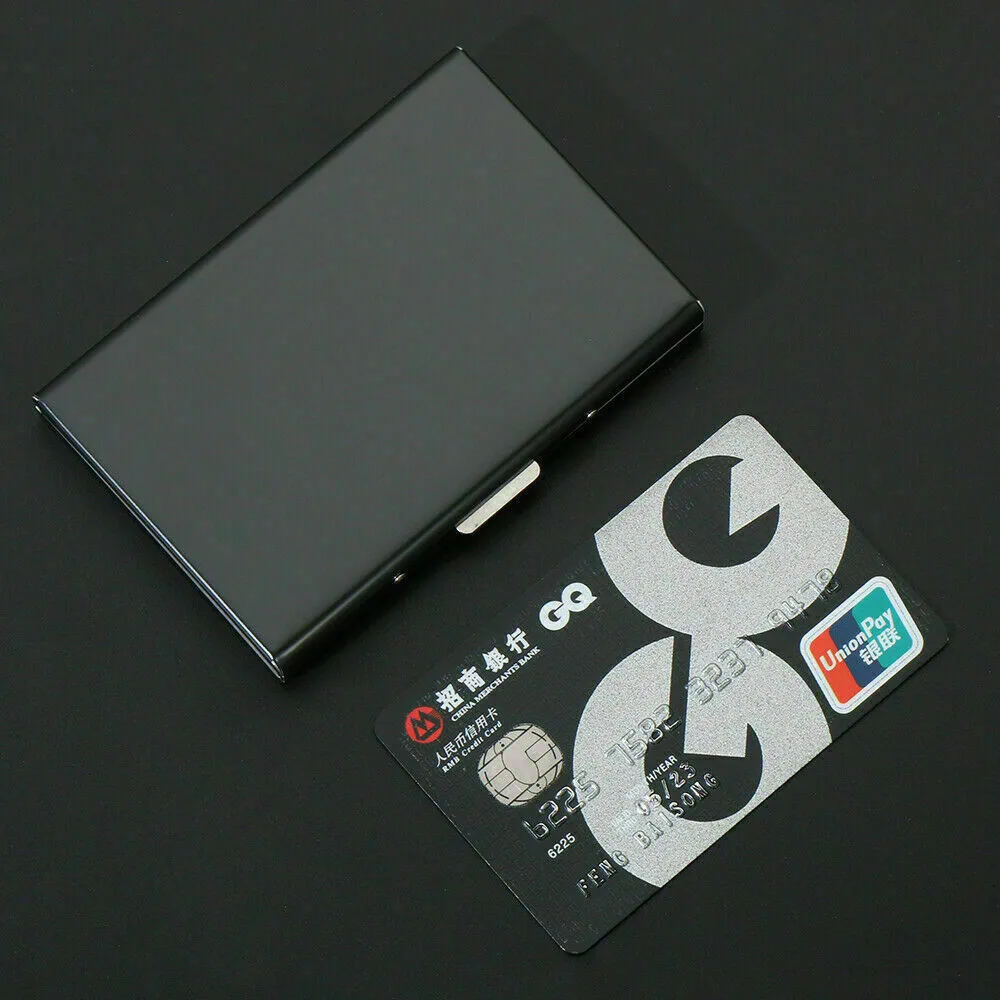 1pc Card Holder Men RFID Blocking Aluminum Metal Slim Wallet Money Bag Anti-scan Credit Card Holder Thin Case Small Male Wallet
