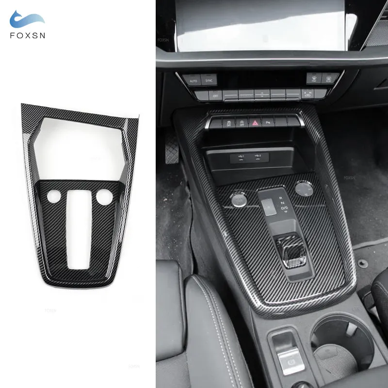 

Автомобильные аксессуары LHD с узором из углеродного волокна внутреннее центральное управление переключение передач Внешняя рамка Крышка отделка для Audi A3 8Y 2019 2020 2021