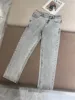 2025 Women's Cotton Jeans High Waist Tapered Denim Trousers Casual Versatile Small Straight Pants 3